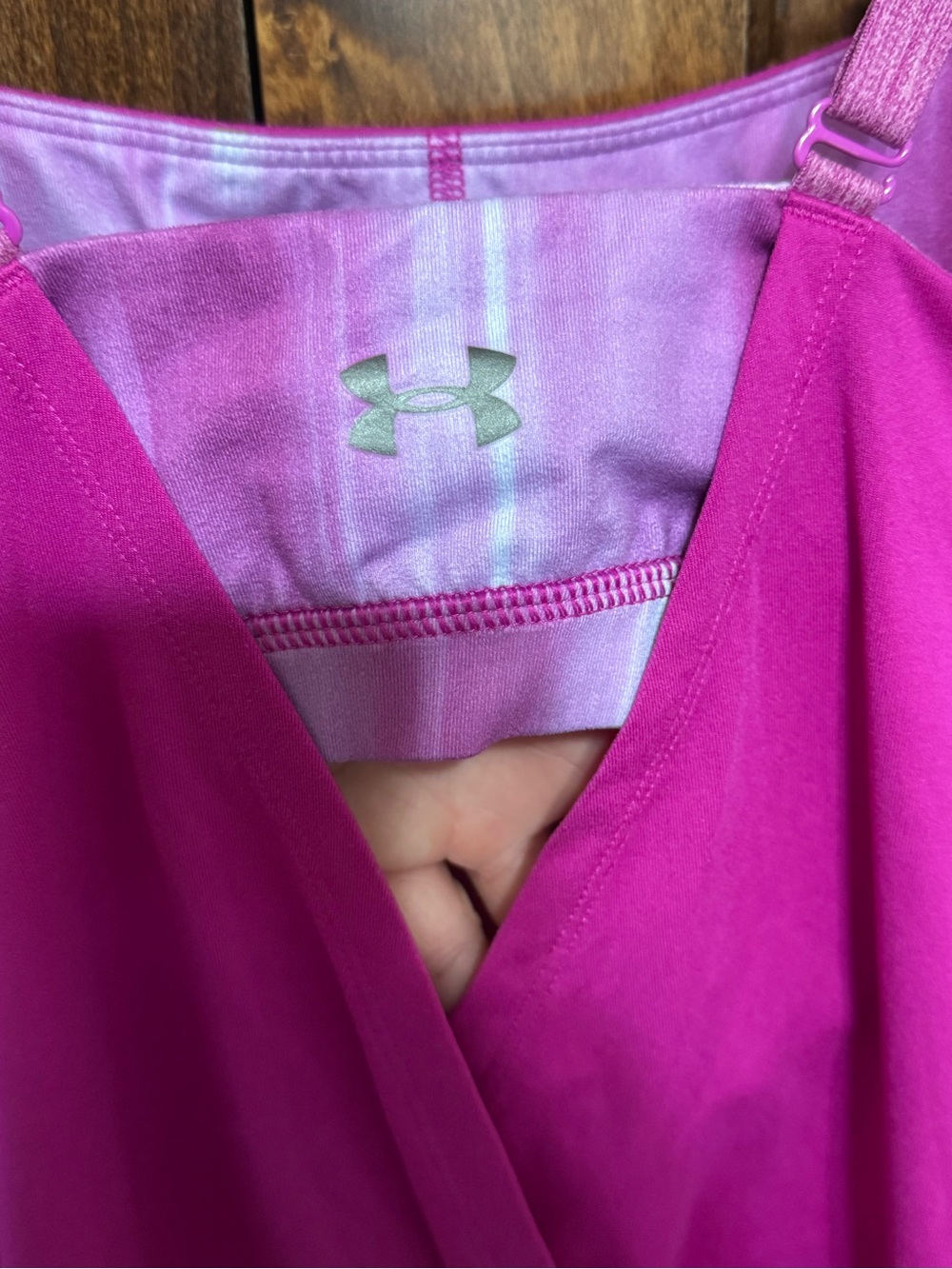 Under Armour Hot Pink Athletic Tank with Built-In Shelf Bra - Picture 2 of 3
